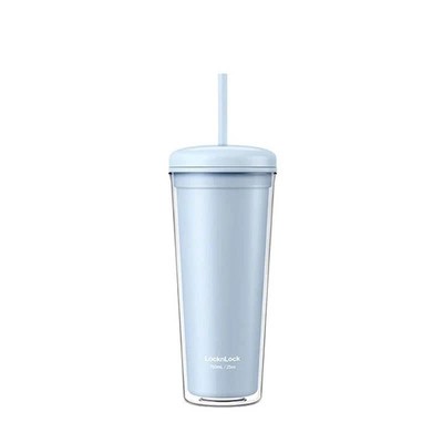 [HÀNG QUÀ TẶNG KHÔNG BÁN] Ly nhựa 2 lớp có ống hút Lock&Lock dung tích 750ml