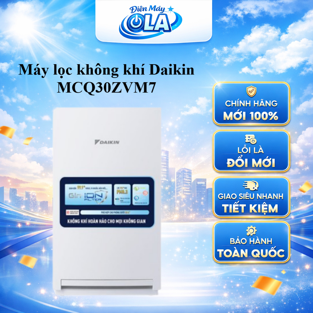 Máy Lọc Không Khí Daikin MCQ30ZVM7 - Tinh Khiết Hơn, Sống Khỏe Mạnh Hơn