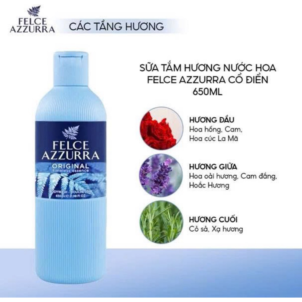 Sữa Tắm Hương Nước Hoa FELCE AZZURRA 650ml