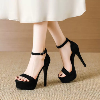 [ Sẵn hở gót 34,38 bit gót 34] Giày cao gót nữ 14cm