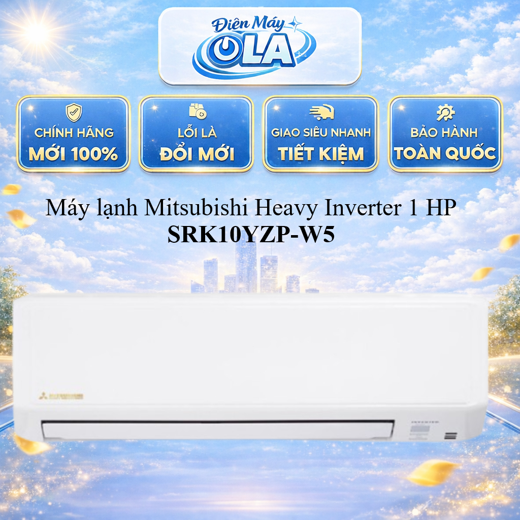 Máy lạnh Mitsubishi Heavy Inverter 1HP SRK10YZP-W5 - HÀNG CHÍNH HÃNG - GIAO TOÀN QUỐC