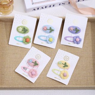 Kẹp Tóc Bé Gái Hoa Vải Pastel Dễ Thương, Set Kẹp Tóc Cho Bé Xinh Xắn Phong Cách Công Chúa