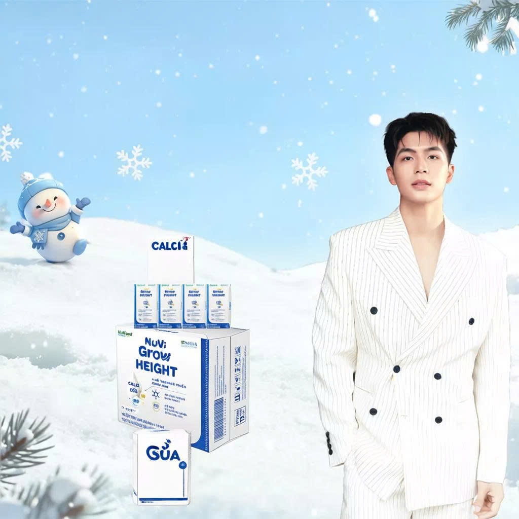 Combo 2 Thùng (48 hộp) SBPS Nuvi Grow Height 1+ Ít Đường hỗ trợ phát triển chiều cao hộp 110ml