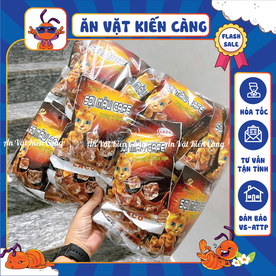 [BỊCH 30 GÓI] snack Sợi Màu Cafe Tăm Cay Sợi HOT, đồ ăn vặt tuổi thơ, Que Tăm Cay Tuổi Thơ