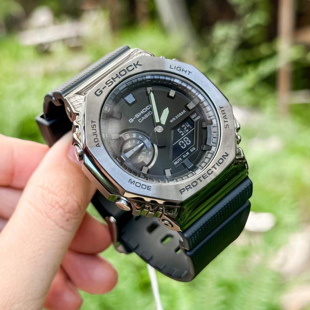 Đồng Hồ Nam Casio G-Shock GM-2100BB-1A Chính Hãng - Bản Full Black Chống Nước 200m Bảo Hành 5 Năm