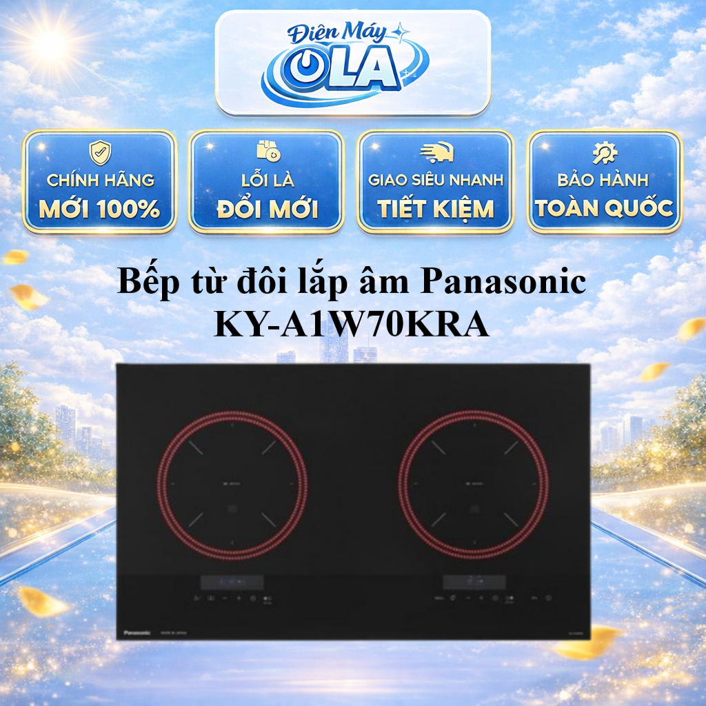 Bếp từ đôi lắp âm Panasonic KY-A1W70KRA - GIAO TOÀN QUỐC