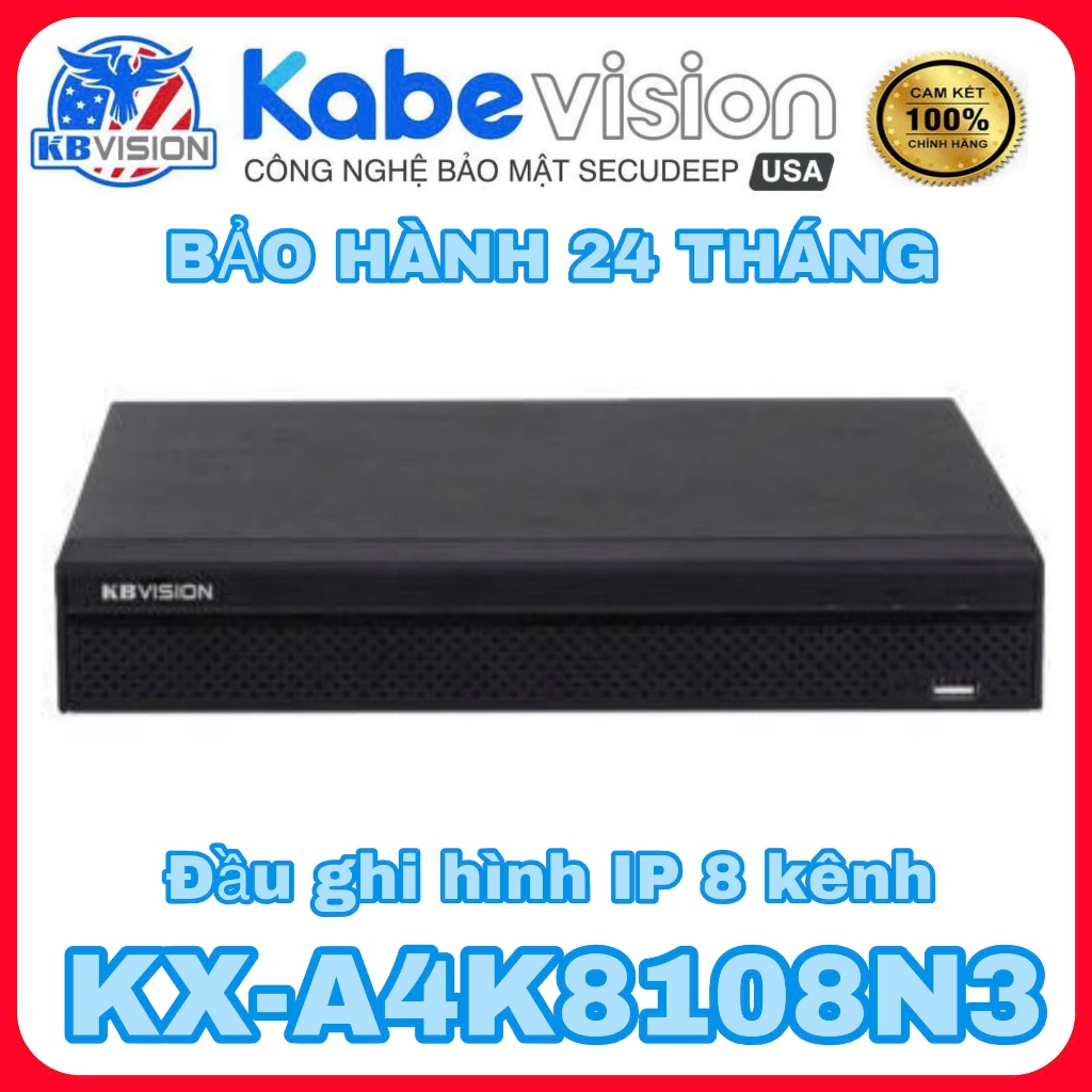 Đầu ghi hình IP 8 kênh KBVISION KX-A4K8108N3