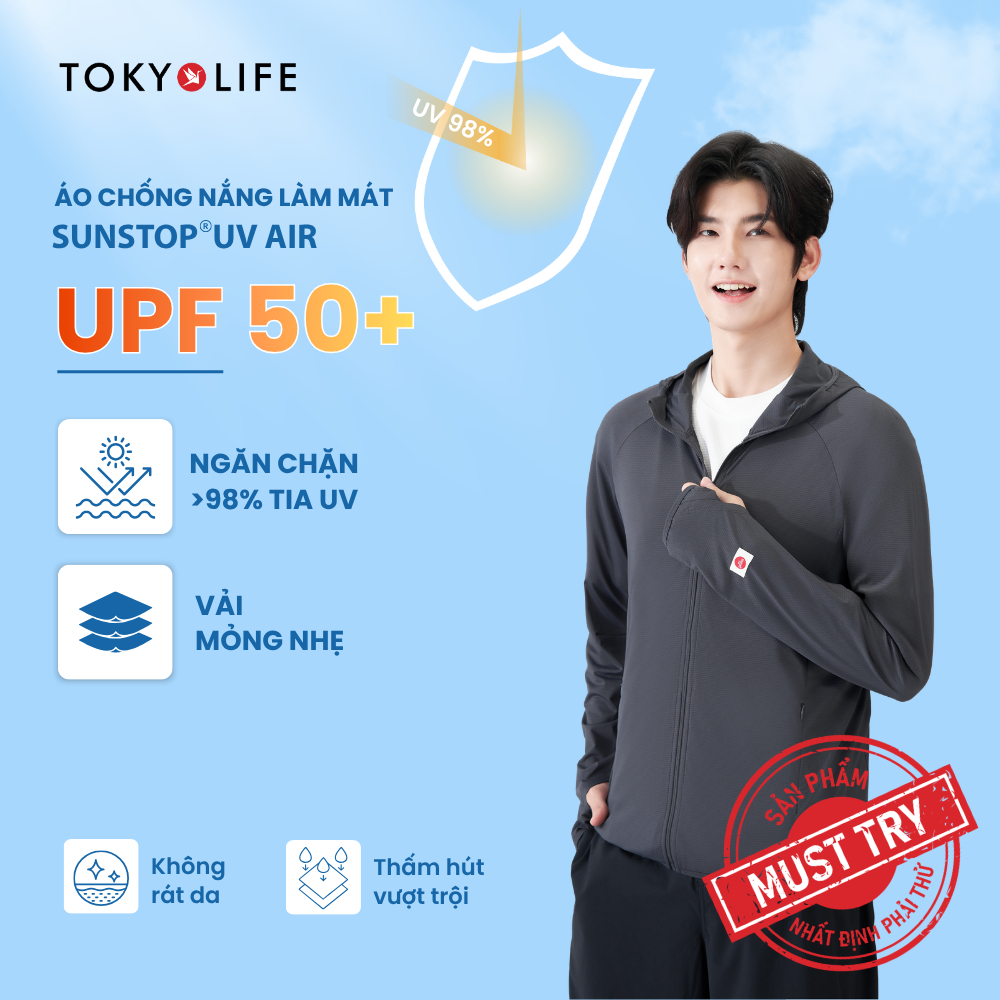Áo Khoác Chống Nắng Chống Tia UV Nam Dòng Sunstop Air Mũ Liền 40000462 - TOKYOLIFE
