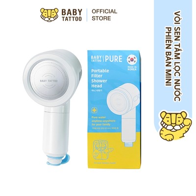 Bộ Vòi Sen Tắm Lọc Nước, Khử Khuẩn, Khử Clo Hàn Quốc Bản Mini, Du Lịch Bảo Vệ Chăm Sóc Da BABY TATTOO