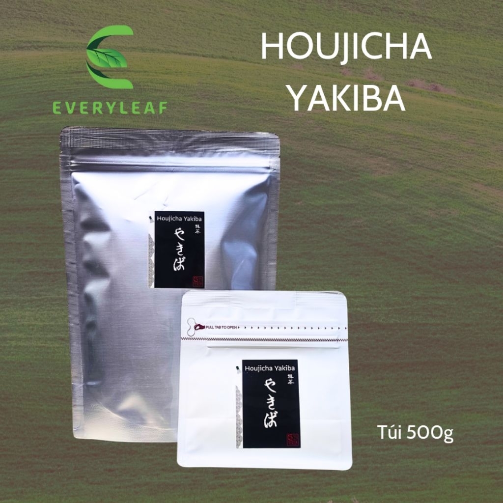 [Túi 500g] Bột Trà rang Houjicha Yakiba, Houjicha Nguyên chất Every Leaf dùng trong pha chế, làm bán