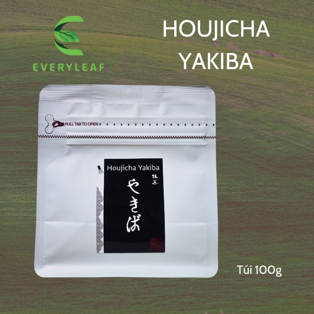 [Túi 100g] Bột Trà rang Houjicha Yakiba, Houjicha Nguyên chất Every Leaf dùng trong pha chế, làm bán