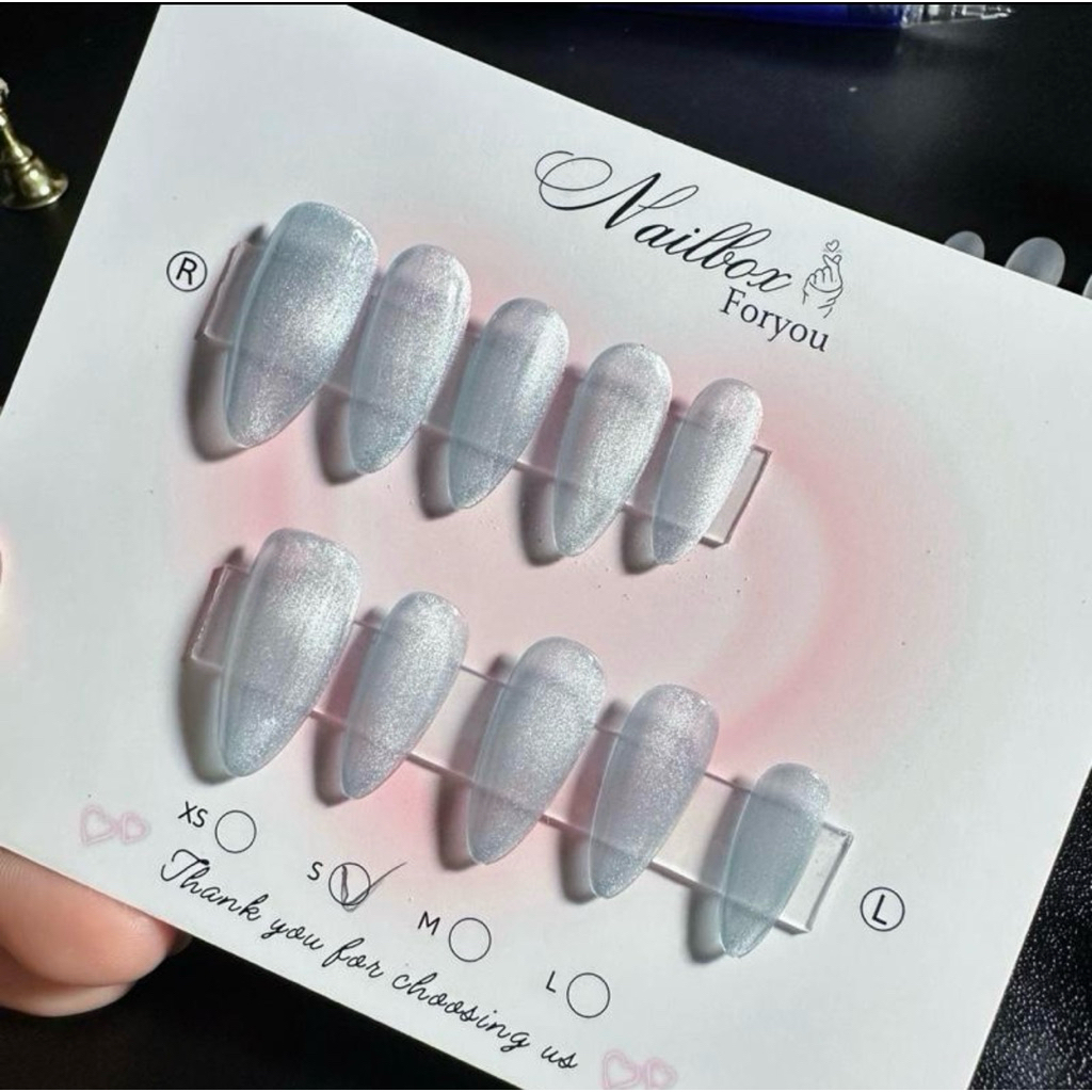 [N09] Nailbox mắt mèo màu hồng màu xanh dương siêu xinhh