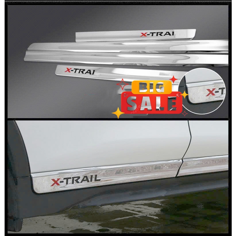 Nẹp Sườn Xtrail - Ốp Bảo Vệ Sườn Xe Nissan Xtrail Lắp Từ Đời 2014 Đến 2022
