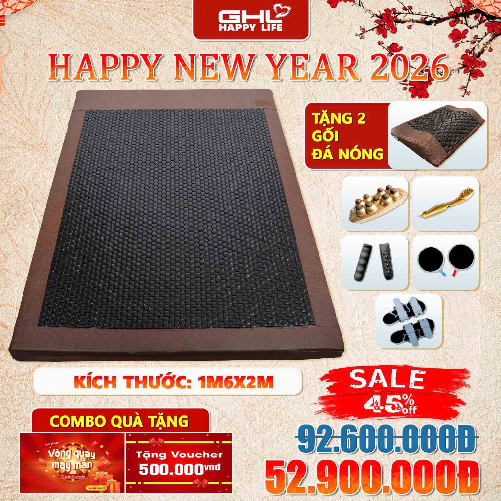 NỆM ĐÁ NÓNG HÀN QUỐC CAO CẤP ĐÁ ARGETA KÍCH THƯỚC 1M6X2M