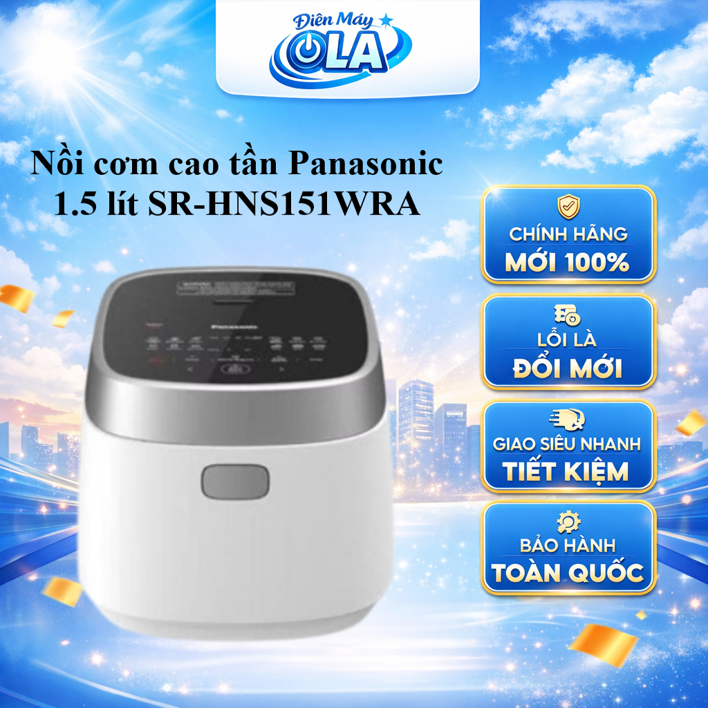 SR-HNS151WRA - Nồi cơm cao tần Panasonic 1.5 lít SR-HNS151WRA - GIAO TOÀN QUỐC