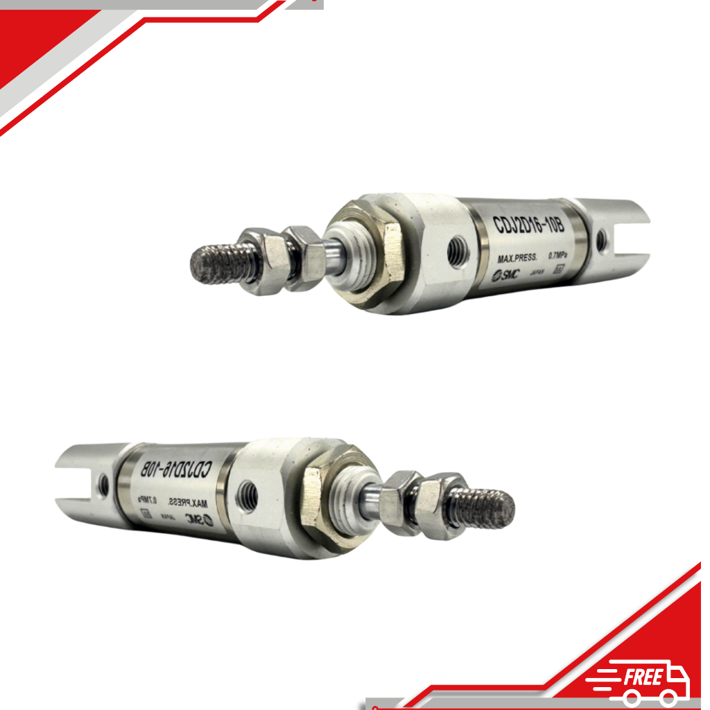 Xy Lanh Khí Nén Tròn Inox CDJ2D - Ben Hơi Mini Tác Động Kép Kiểu SMC (Ty 10, 16)