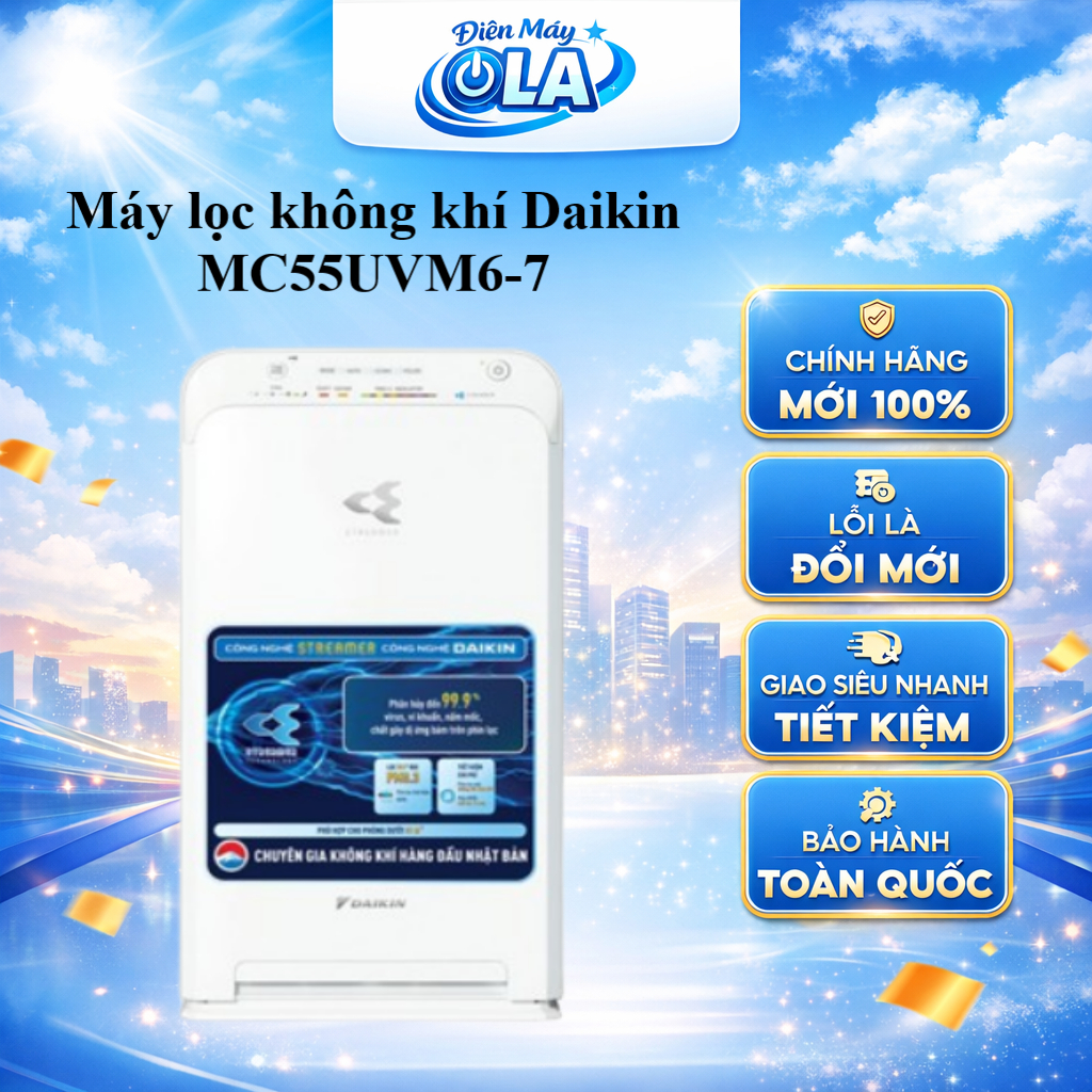 (TOÀN QUỐC) - MC55UVM6-7 - Máy Lọc Không Khí Daikin MC55UVM6-7