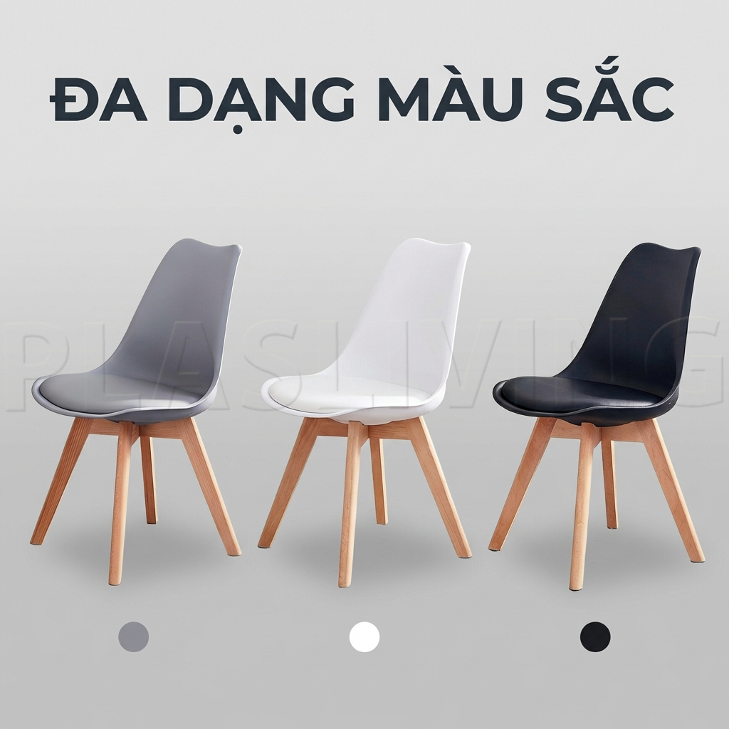 Ghế trang điểm có tựa lưng, chỗ ngồi thoải mái và đệm dễ lau chùi, phù hợp với bàn trang điểm. | BigBuy360 - bigbuy360.vn