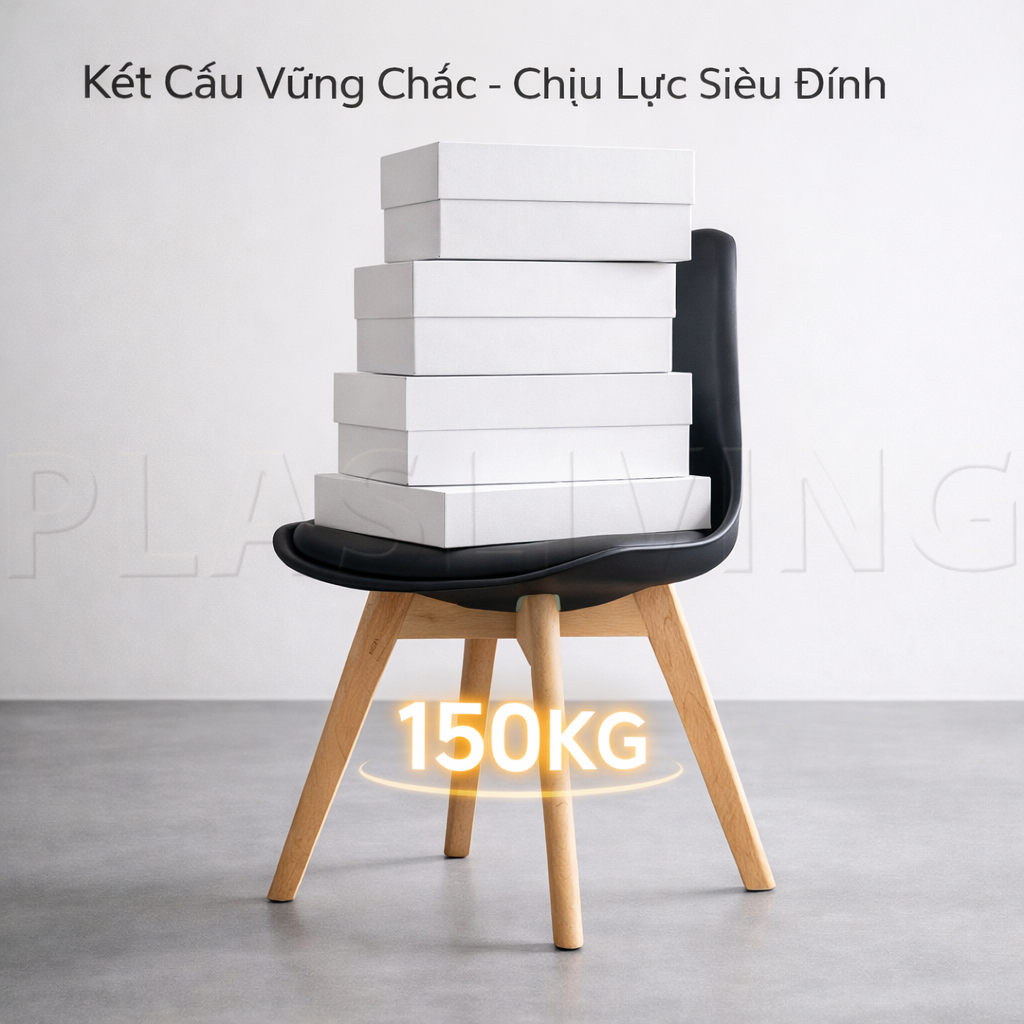 Ghế trang điểm có tựa lưng, chỗ ngồi thoải mái và đệm dễ lau chùi, phù hợp với bàn trang điểm. | BigBuy360 - bigbuy360.vn