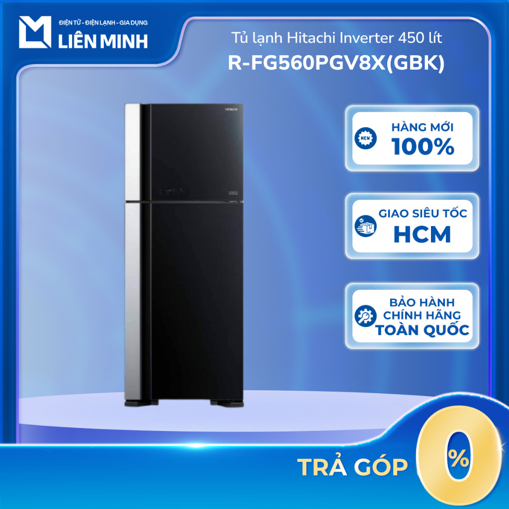 R-FG560PGV8X(GBK) - Tủ Lạnh Hitachi Inverter 450L - Làm đá tự động [SHIP 0Đ HCM]