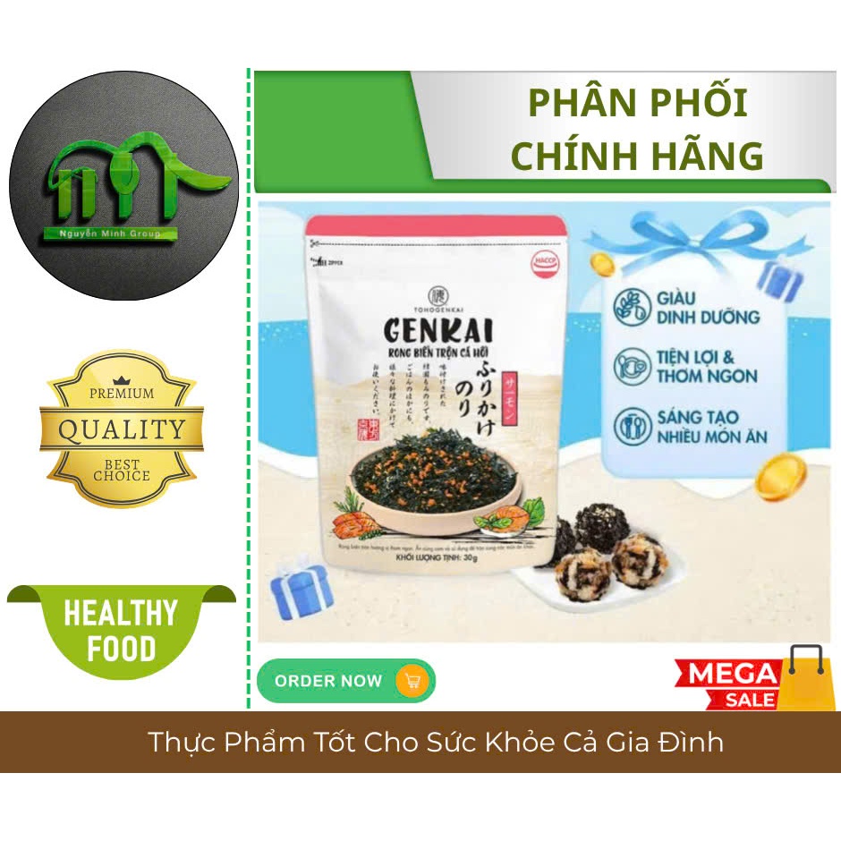 GENKAI - Rong Biển Trộn Cơm VỊ CÁ HỒI 40g