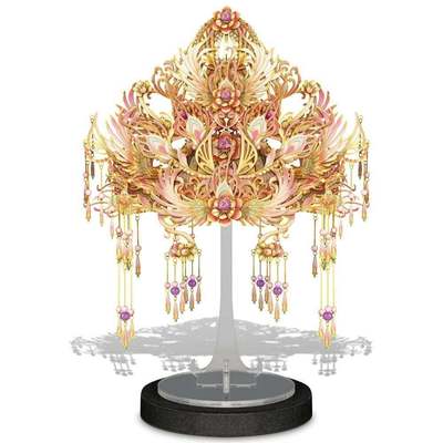 Mô Hình Kim Loại Lắp Ráp 3D Piececool Mão Hoa Quán (154 mảnh, Lovely Flower) P332-GP - MP1205