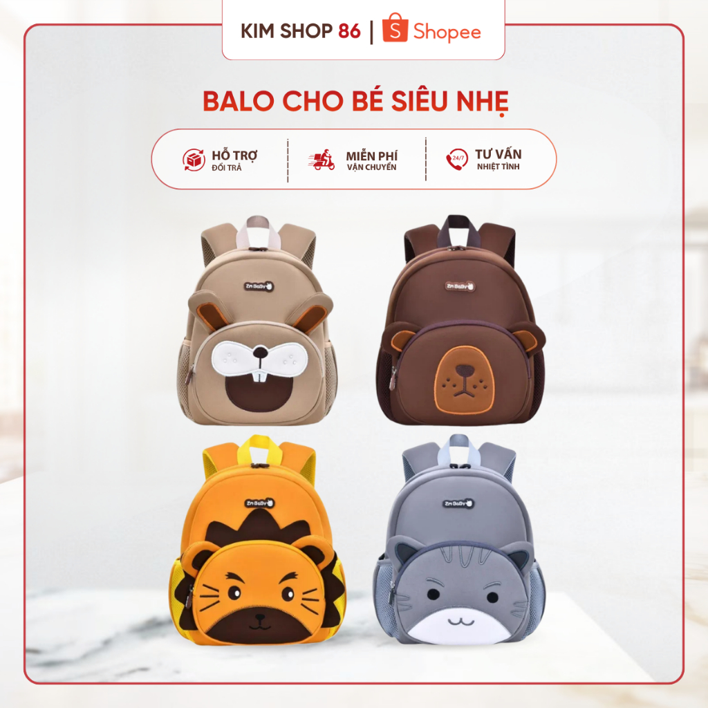 BALO CHO BÉ SIÊU NHẸ CỦA ZM BABY - BALO CHO BÉ MẪU GIÁO - BALO TIỂU HỌC - KÈM ẢNH THẬT - EMMIT BL108