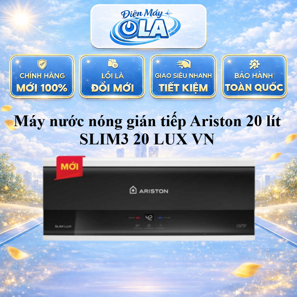 (TOÀN QUỐC) - SLIM3 20 LUX VN / SLIM3 30 LUX VN - Máy nước nóng gián tiếp Ariston