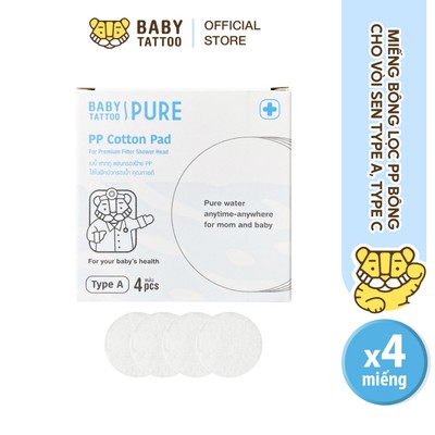 Miếng Bông Lọc PP Type A, Type C Thay Thế Cho Vòi Sen Tắm Cao Cấp Lọc Nước, Khử Clo BABY TATTOO