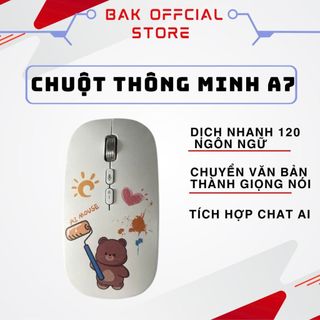 Chuột máy tính không dây chuột thông minh AI Smart Voice BAK A7 nhận diện giọng Nói Tiếng Việt