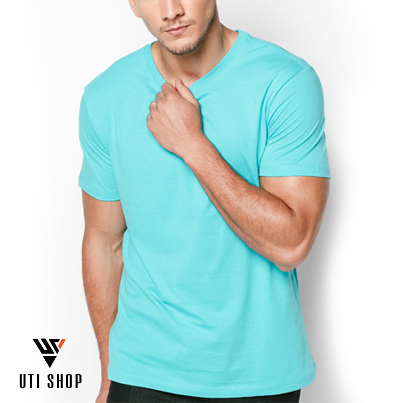 Áo thun Nam cổ tròn basic vải cotton đẹp không xù lông