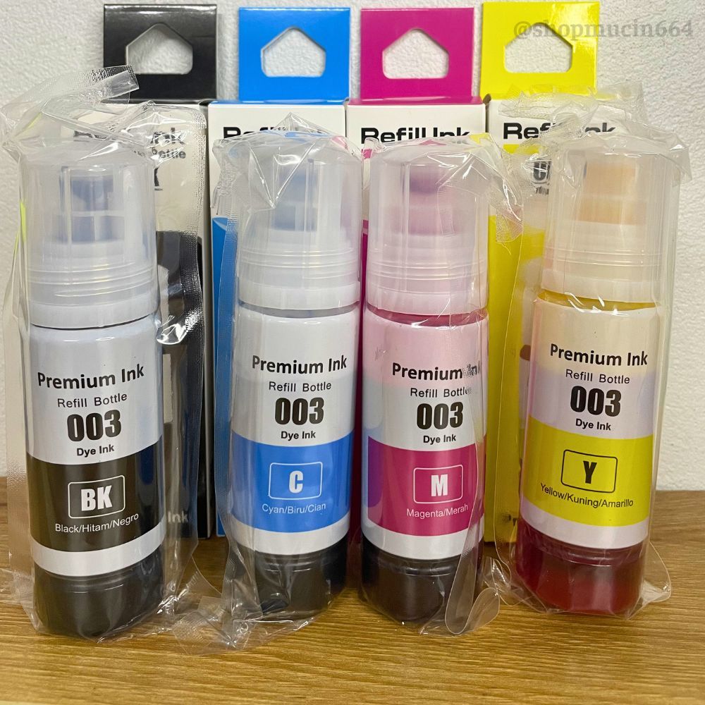 Mực In Refill Ink 003 Dành Cho Epson EcoTank L1110/L1210/L1216/L1250/L1256 In Rõ Nét Hạn Chế Tắc Đầu