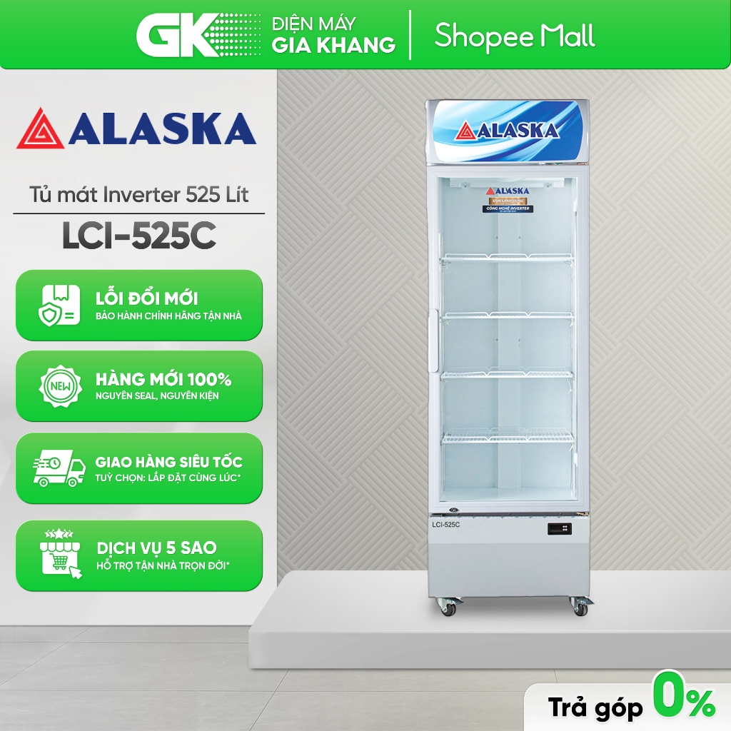 LCI-525C 525 Lít | LCI-300 300 Lít Tủ Mát ALASKA Inverter [Freeship HCM]