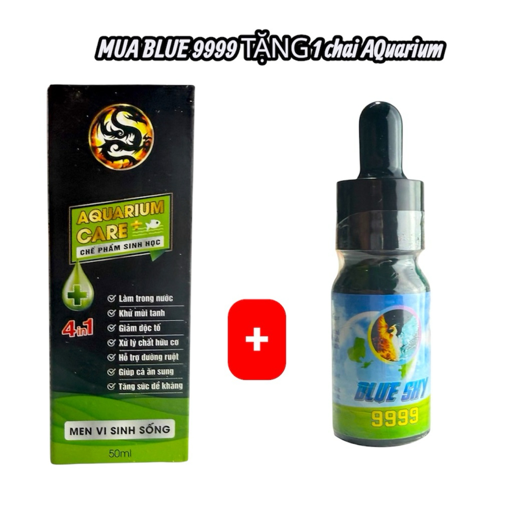Blue sky 9999 [  MUA 1 TẶNG 1 ]Mua Blue sky 9999 10ml TẶNG ngay 1 chai Vi sinh Aquarium Care 50ml