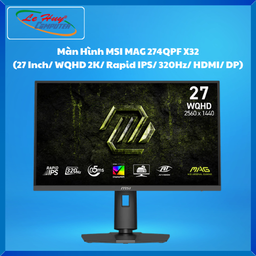 Màn Hình Máy Tính MSI MAG 274QPF X32 (27 Inch/ WQHD 2K/ Rapid IPS/ 320Hz/ HDMI/ DP) - Hàng Chính Hãn
