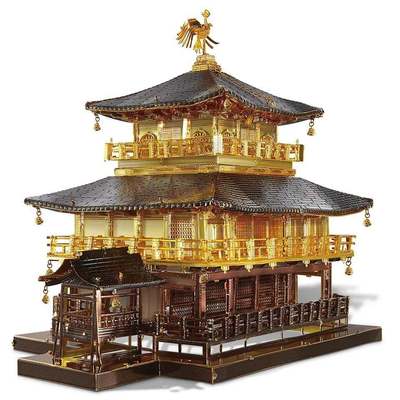 Mô Hình Kim Loại 3D Lắp Ráp Piececool Chùa Gác Vàng Kinkaku-ji (369 mảnh) HP257-GR - MP1151