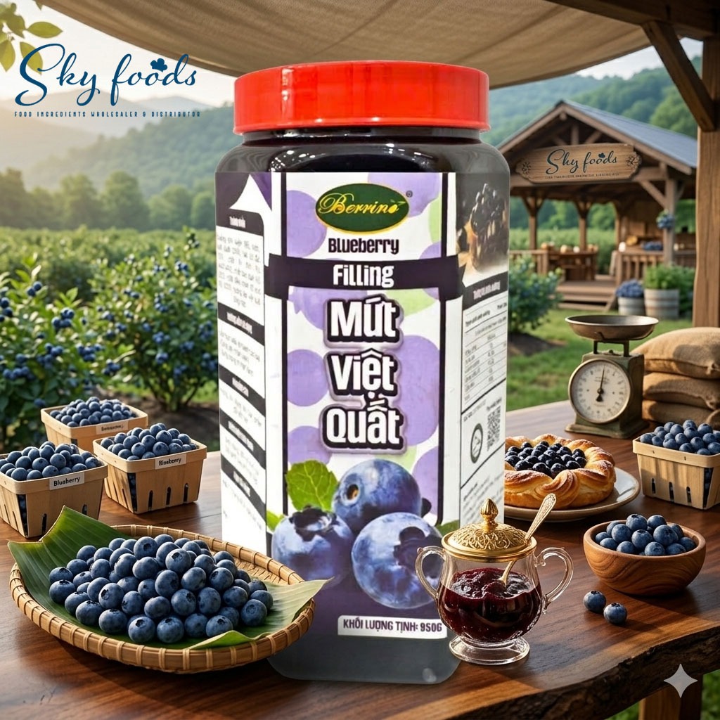 Mứt Việt quất (Blueberry filling Berrino)