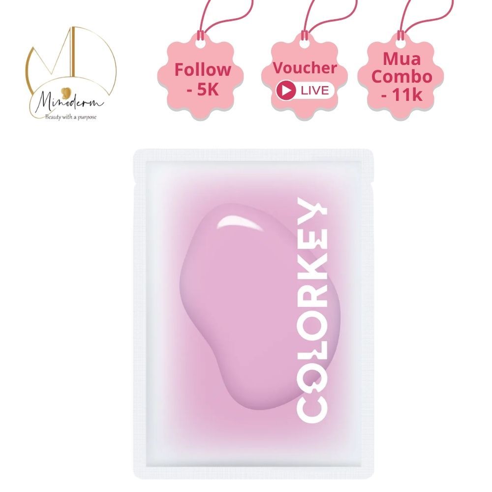 Khăn giấy tẩy trang COLORKEY  làm sạch, giúp loại bỏ nhanh bụi bẩn, bã nhờn, lớp trang điểm dịu nhẹ