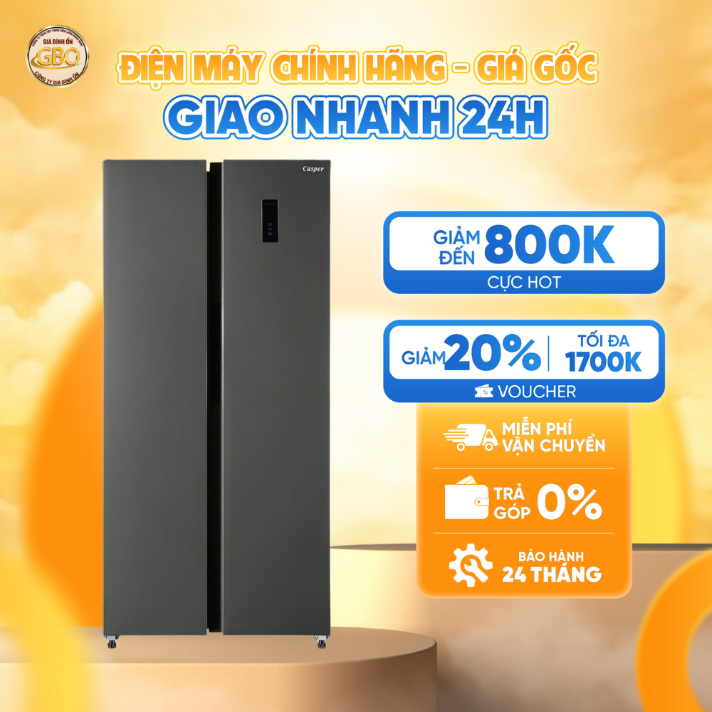 RS-460PG - Tủ Lạnh Casper Inverter 458 lít Side By Side