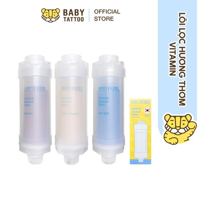 Lõi Lọc Vitamin Hương Thơm Hàn Quốc Cho Vòi Sen Tắm BABY TATTOO Giúp Lọc Nước Khử Clo, Chăm Sóc, Bảo Vệ Da