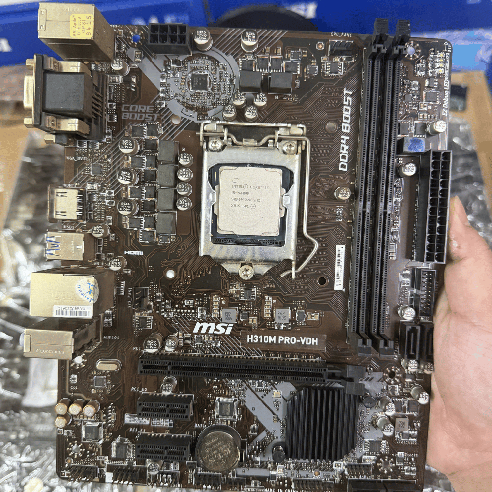 Combo Main H310 CPU i5 9400F Giá Tốt - Hàng Cũ Đẹp Test Kỹ BH 1 Tháng
