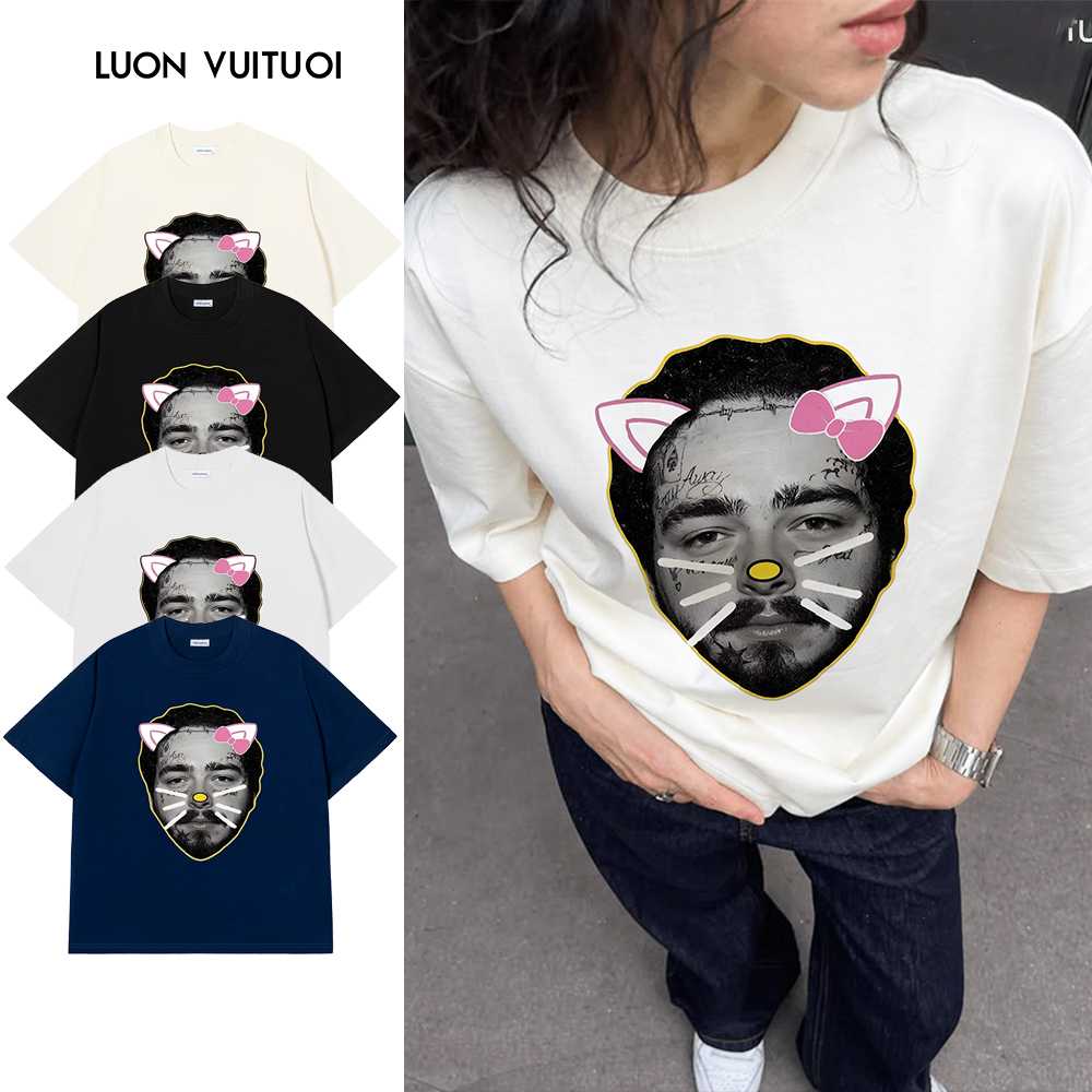 Áo Thun Vớ Vẩn Relaxed Fit Luon Vuituoi "Kitty Post Malone" - Luôn Vui Tươi