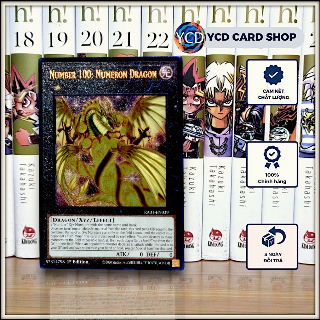 [YCDcardgame] Thẻ bài Yugioh Chính Hãng Number 100 : Numeron Dragon - Prismatic Ultimate Rare [XYZ]