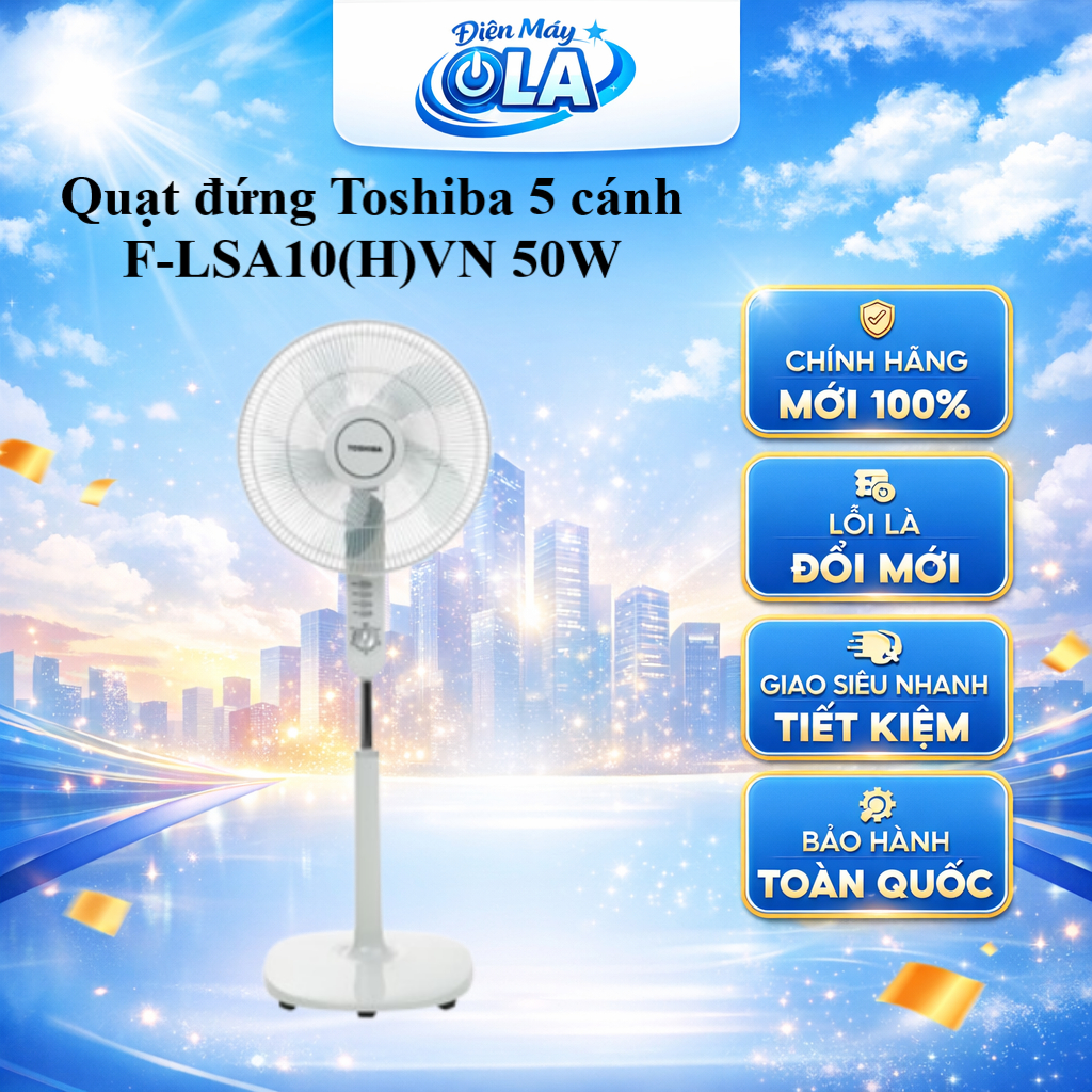 F-LSA10(H)VN - Quạt đứng Toshiba F-LSA10(H)VN Xám - GIAO TOÀN QUỐC