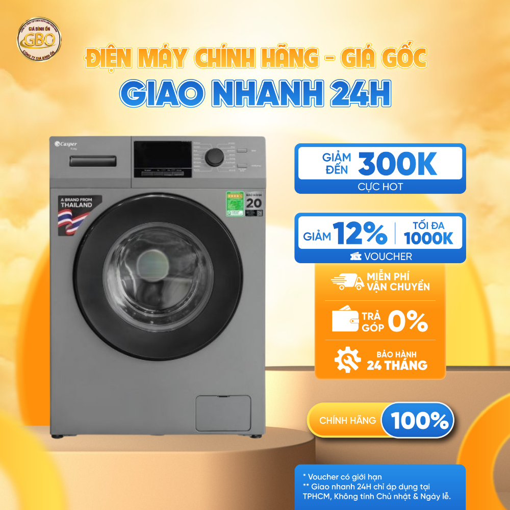 WF-105VG5 - Máy Giặt Casper Inverter 10.5 Kg