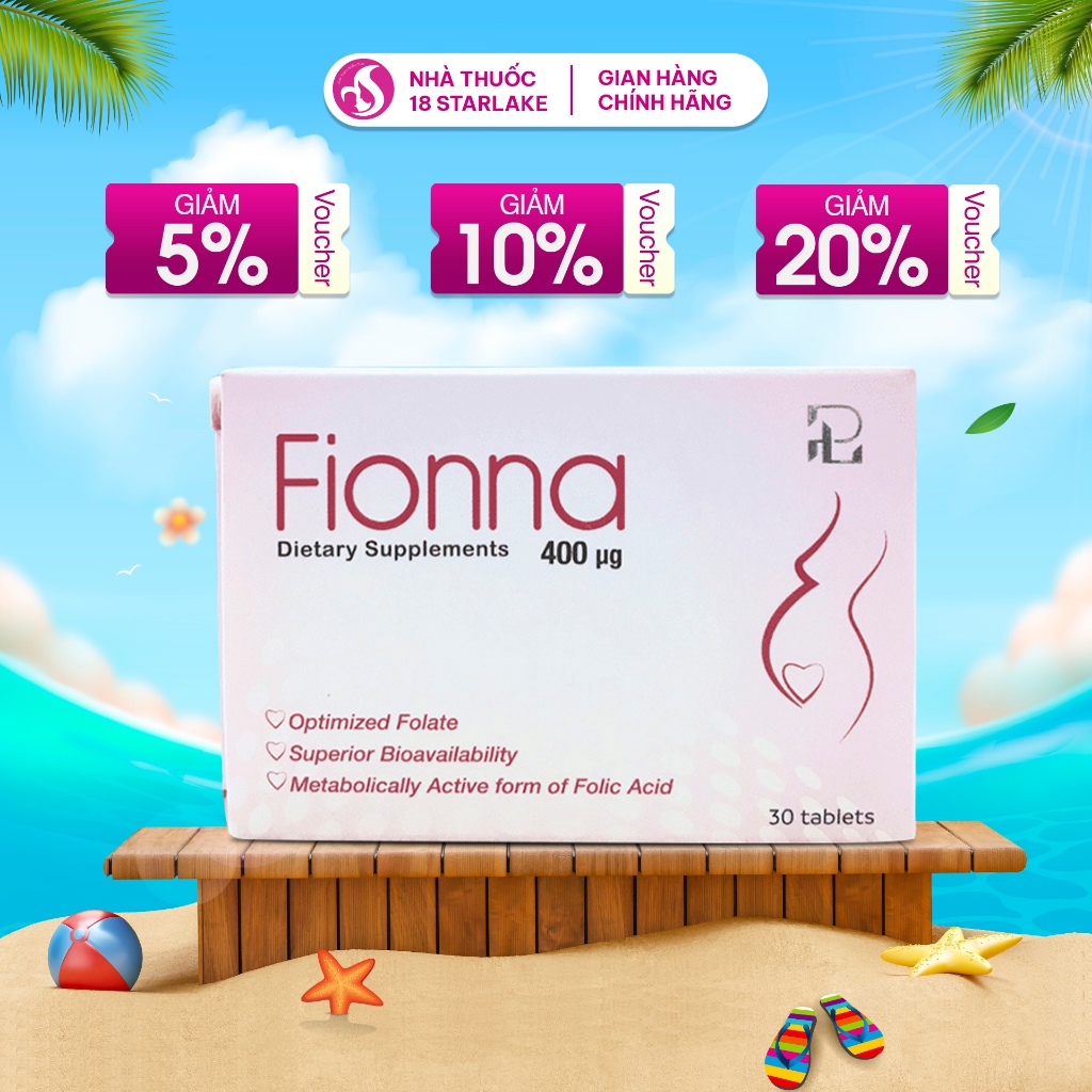 Fionna 400mcg – Acid Folic Hoạt Tính 5-MTHF Hỗ Trợ Thai Kỳ Khỏe Mạnh Cho Mẹ Bầu