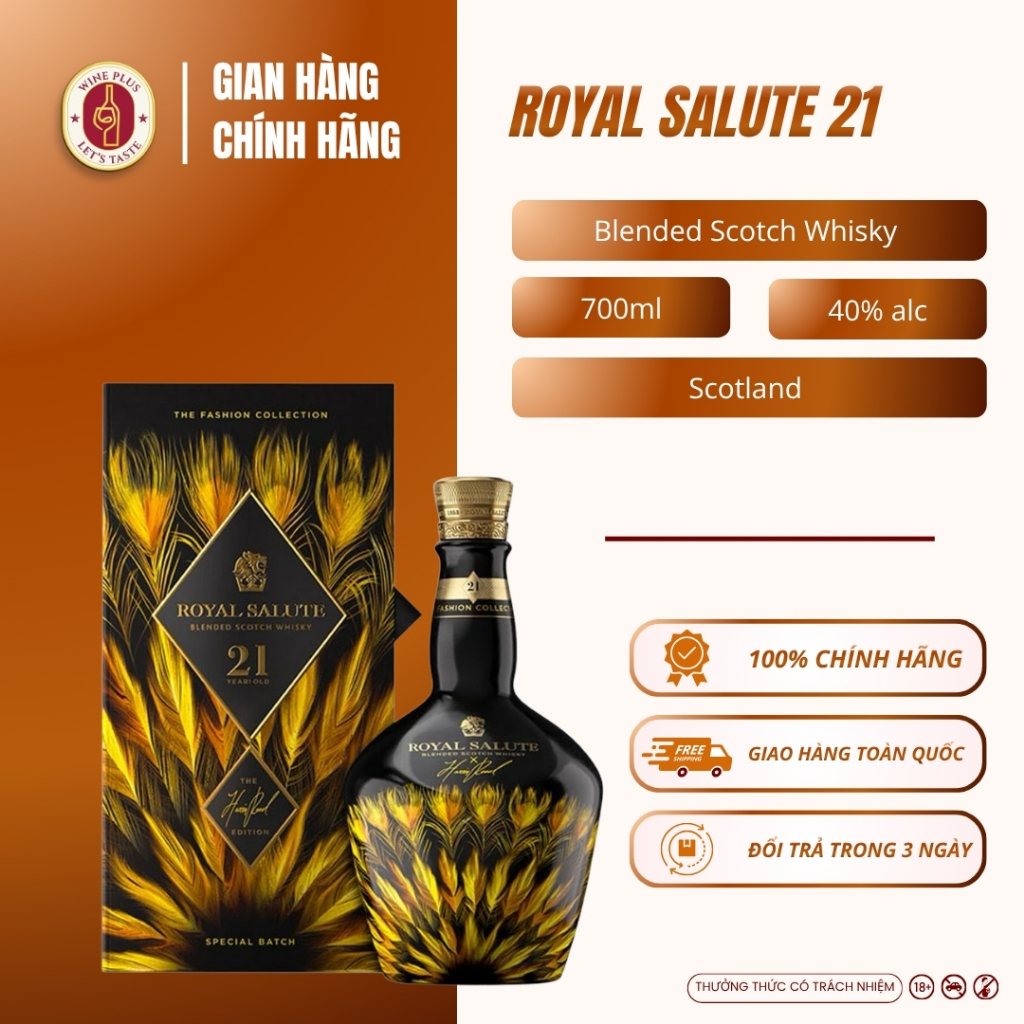 [Chính Hãng] Rượu Royal Salute 21 Harris Reed Gold 700ml | Wine Plus Việt Nam