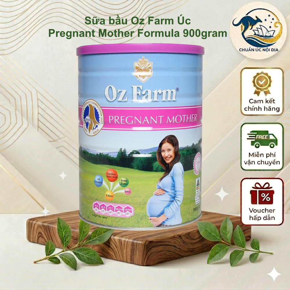 [NHẬP KHẨU TEM PHỤ] Sữa bầu Oz Farm Pregnant Mother Formula 900 gram