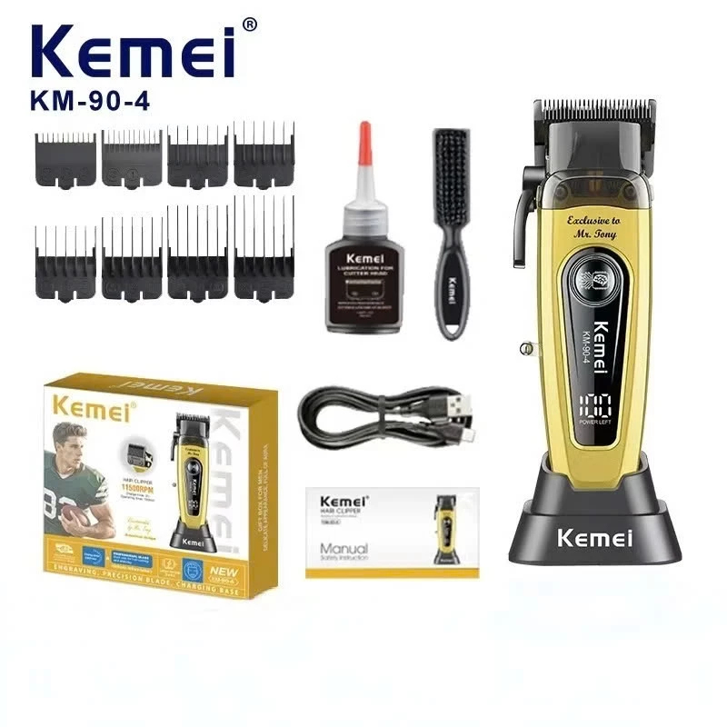 Tông đơ KM 90-4 Chuyên Nghiệp 11500 Vòng / phút Cắt Tóc Cho Thợ Động Cơ Không Chổi Than