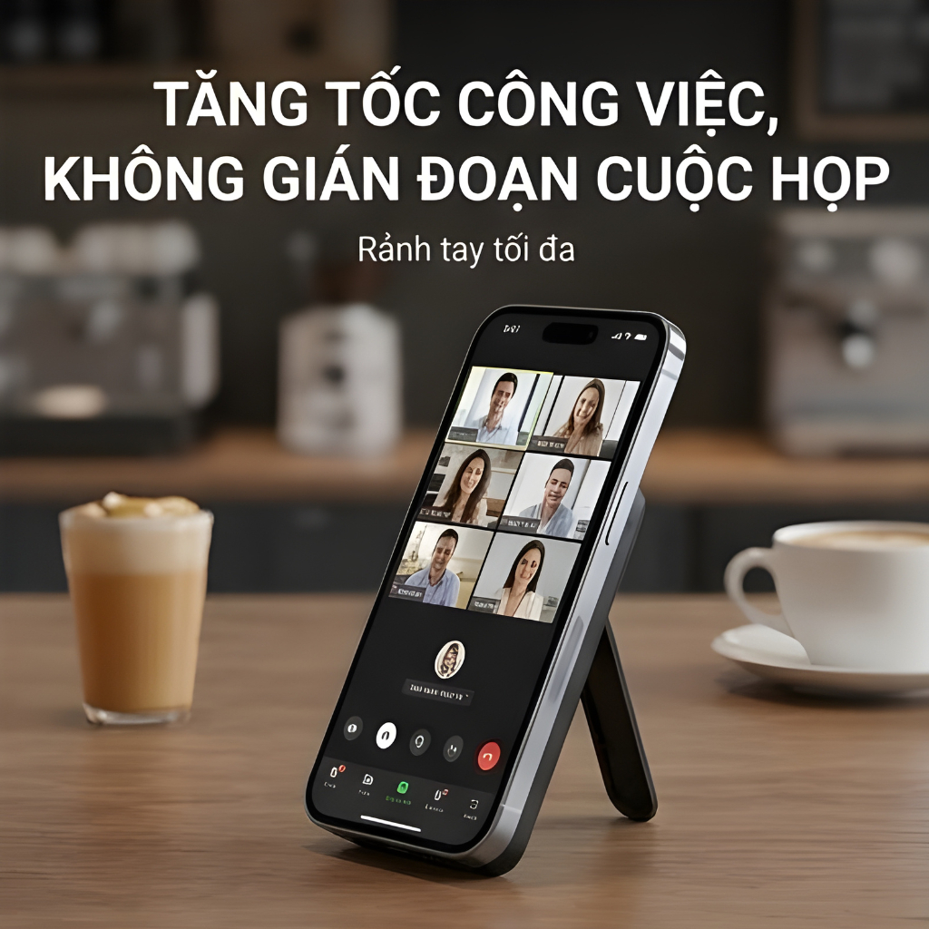 Sạc dự phòng không dây 10.000mAh, sạc nhanh từ tính - Có kèm 2 dây sạc - Hít nam châm mạnh mẽ | BigBuy360 - bigbuy360.vn